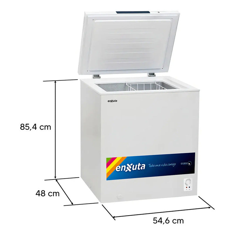 Freezer Horizontal Fhenx16100 Funcion Dual Enxuta 95 Lts Con Llave Blanco