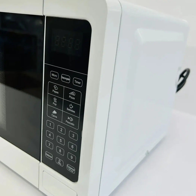 Microondas Enxuta Digital Blanco 20l 10 Niveles Con Traba Seguridad
