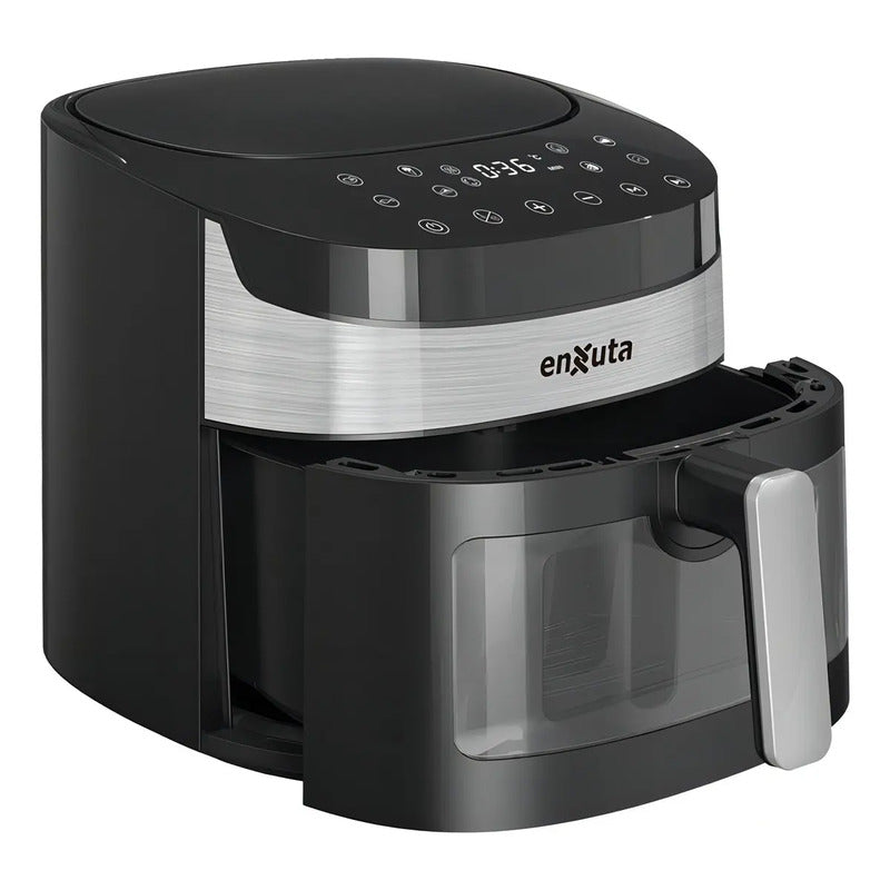 Freidora Sin Aceite Digital Enxuta 1800w 6.5l Con Visor Negro