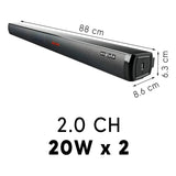 Barra de Sonido Enxuta Bluetooth 400 W PMPO