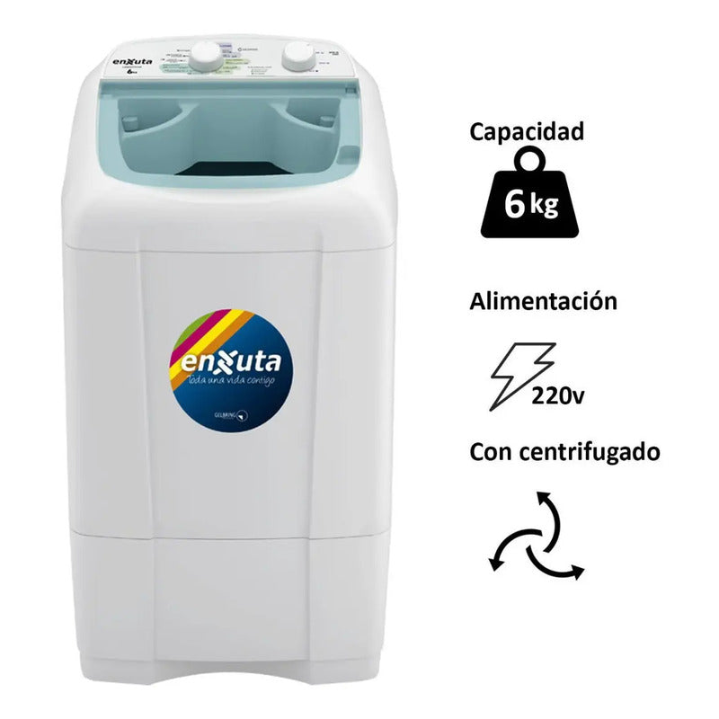 Lavarropas Carga Superior Enxuta Lenx27660 6 Kg 550rpm Color Blanco