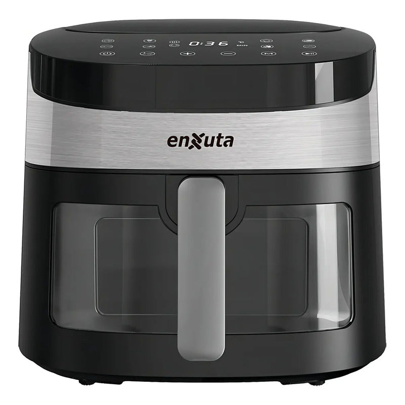 Freidora Sin Aceite Digital Enxuta 1800w 6.5l Con Visor Negro