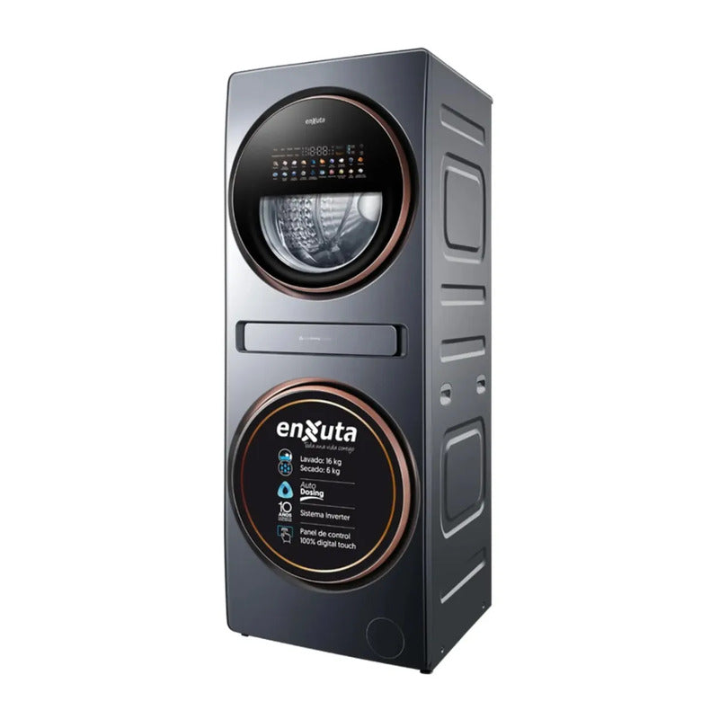 Torre de Lavado y Secado Enxuta Inverter 16 kg / 6 kg
