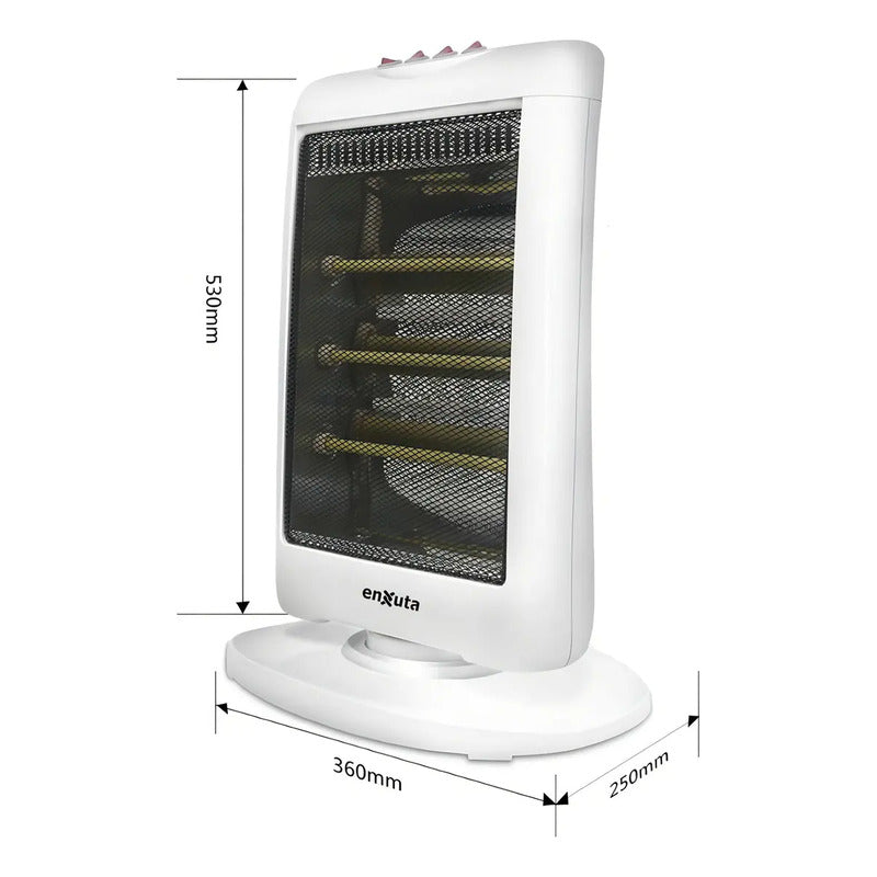 Calefactor Halógeno Enxuta Chenx912 Oscilante 1200w Blanco