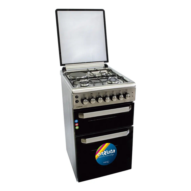 Cocina Enxuta Combinada Doble Horno 3 Hornallas + 1 Disco