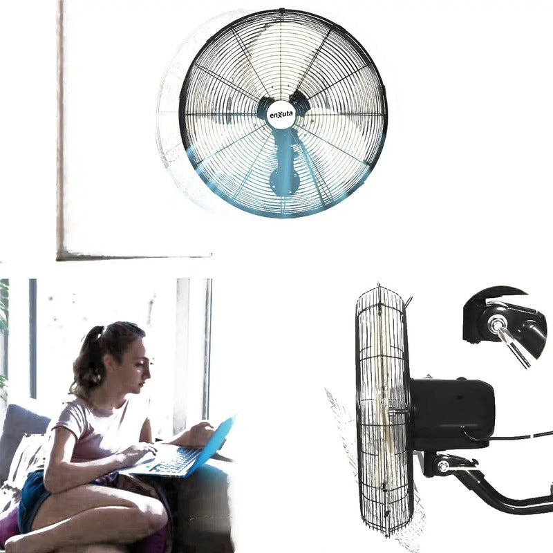 Ventilador Industrial De Pared Enxuta 50 Cm 120w Oscilante Metal 3