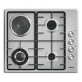 Anafe Empotrable Enxuta 60 Cm 3 Hornallas 1 Disco Inoxidable Gas Plateado