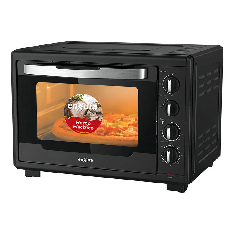 Horno Electrico Enxuta 55lts 2000w Con Accesorios Negro