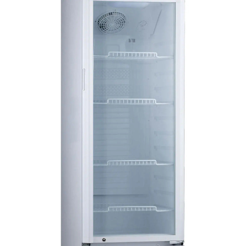 Vitrina Comercial Enxuta 309lts Con Cenefa Led Dimm Color Bl Blanco