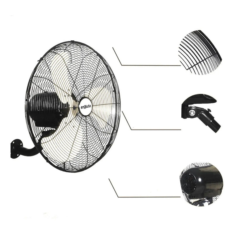 Ventilador Industrial De Pared Enxuta 50 Cm 120w Oscilante Metal 3