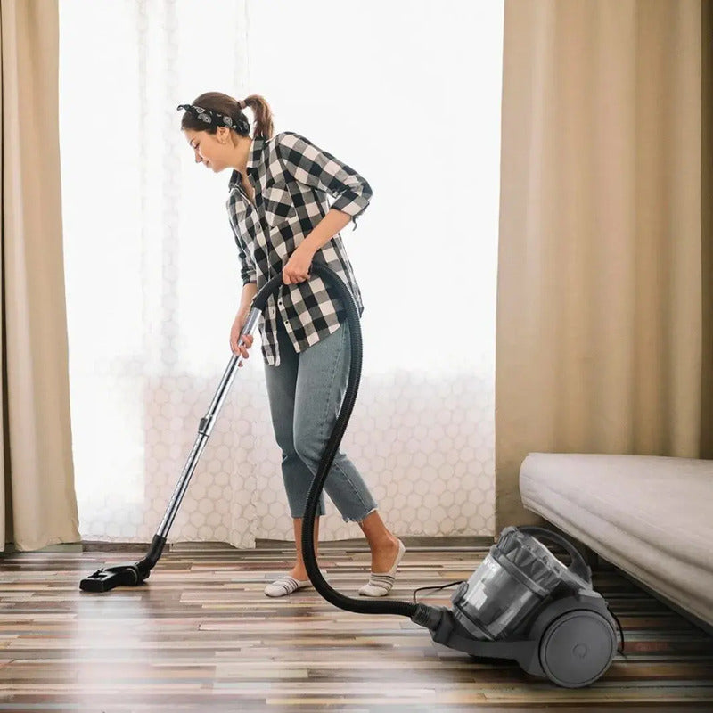 Aspiradora Ciclónica Enxuta 2000w Filtro Hepa Sin Bolsa Negra Negro