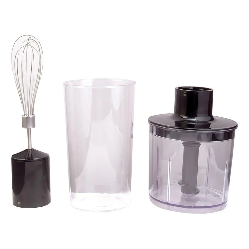 Mixer Enxuta 600w Negro Acero Inoxidable Con Accesorios Y Función Turbo