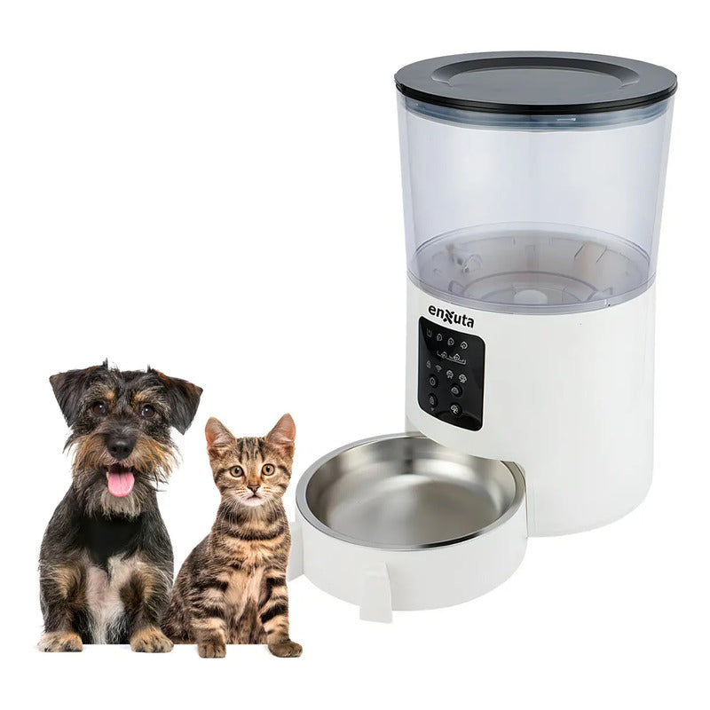 Dispensador De Alimento Para Mascotas Smart Enxuta Sdaenxdms242 Con Wifi Blanco