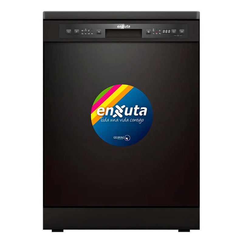 Lavavajillas Enxuta Lvenx913n 13 Cubiertos Display Led Color Negro