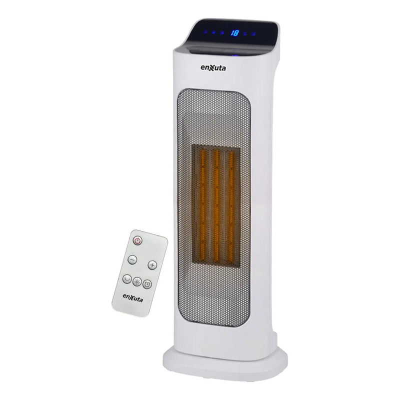 Caloventor Vertical Enxuta 2000w Blanco Termostato Led Oscilante