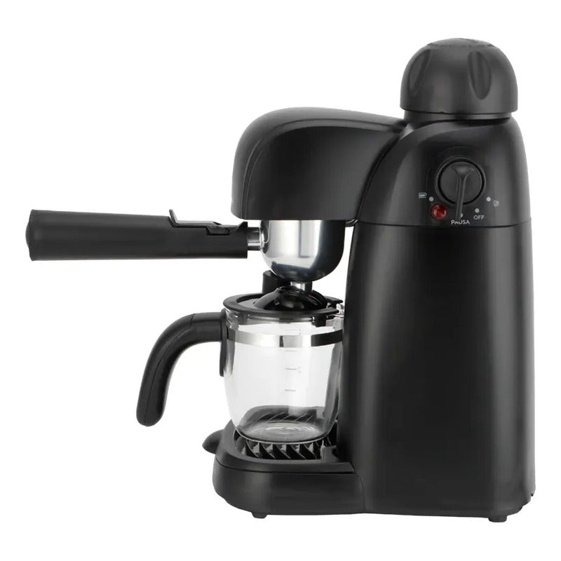 Cafetera Espresso A Vapor 3,5 Bares De Presión Negro