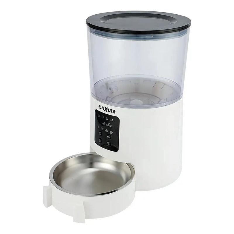 Dispensador De Alimento Para Mascotas Smart Enxuta Sdaenxdms242 Con Wifi Blanco