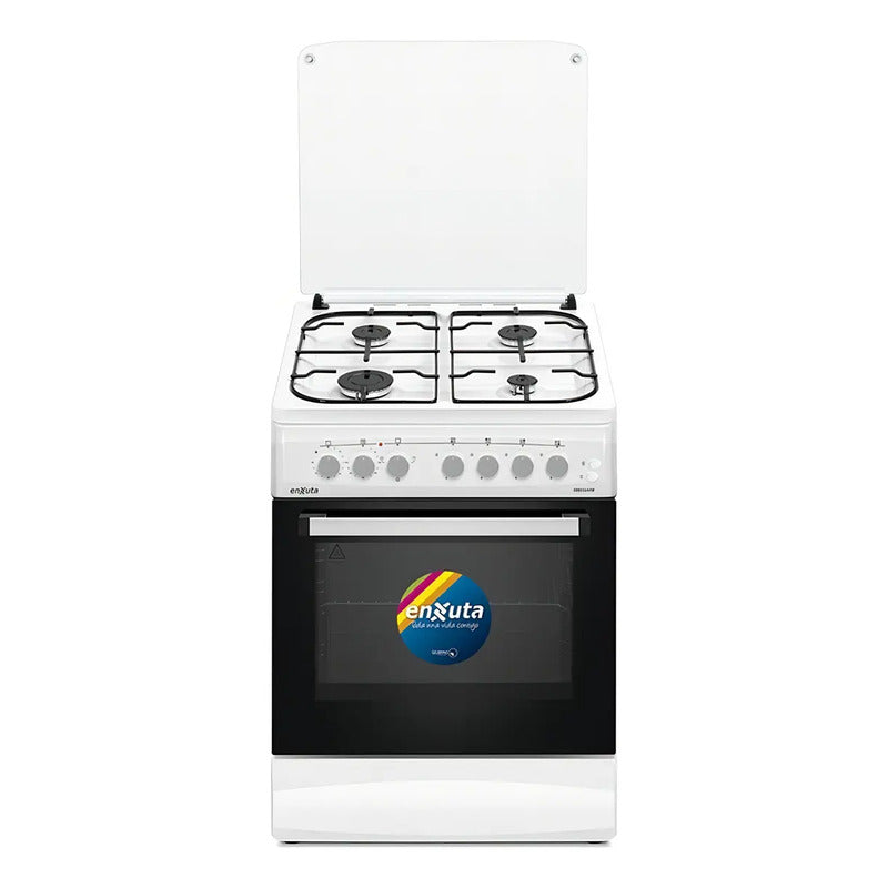 Cocina Enxuta Combinada con Horno Eléctrico 4 Hornallas