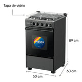 Cocina Enxuta a Gas con Encendido Electrónico 4 Hornallas