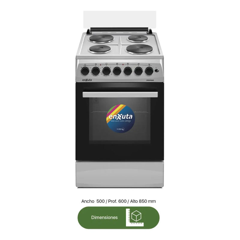Cocina Electrica Enxuta 4 Discos Cenx5548i Inox Convección Gris