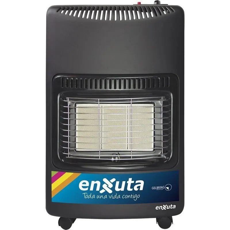 Estufa A Gas Enxuta Eenxgv2 Gris Oscuro Con Válvula De Seguridad Y 3 Niveles De Potencia