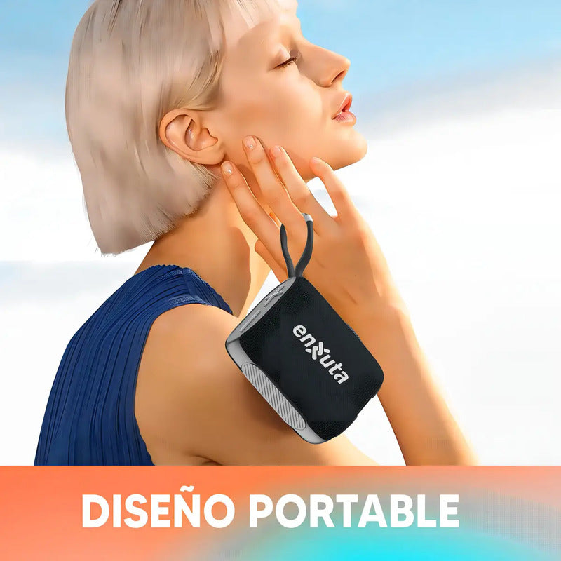 Parlante Enxuta Portatil Bluetooth Waterpoof 50w Correa Apenx295 Negro