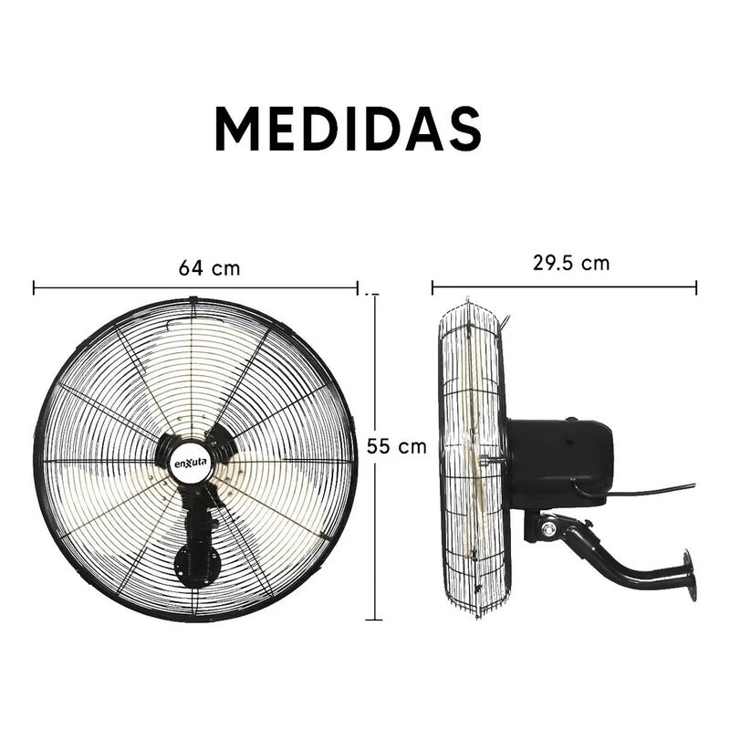 Ventilador Industrial De Pared Enxuta 50 Cm 120w Oscilante Metal 3