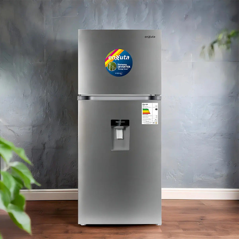 Refrigerador Enxuta 409l Inv/c/dis Inox Renx410di