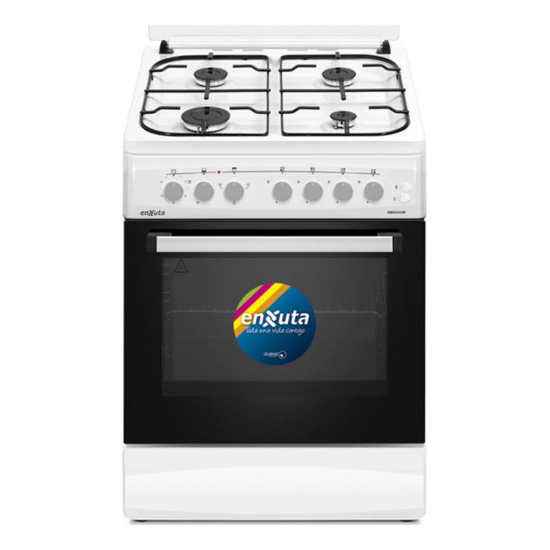 Cocina A Gas Enxuta Cenx5642w Blanca 60x60 Con Grill Fama Color Blanco