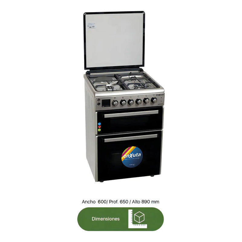 Cocina Enxuta Combinada 3 Hornallas + 1 Disco