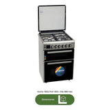 Cocina Enxuta Combinada 3 Hornallas + 1 Disco