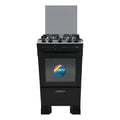 Cocina Multigas 4 Hornallas Negra Con Horno Y Grill Eléctrico Enxuta Negro