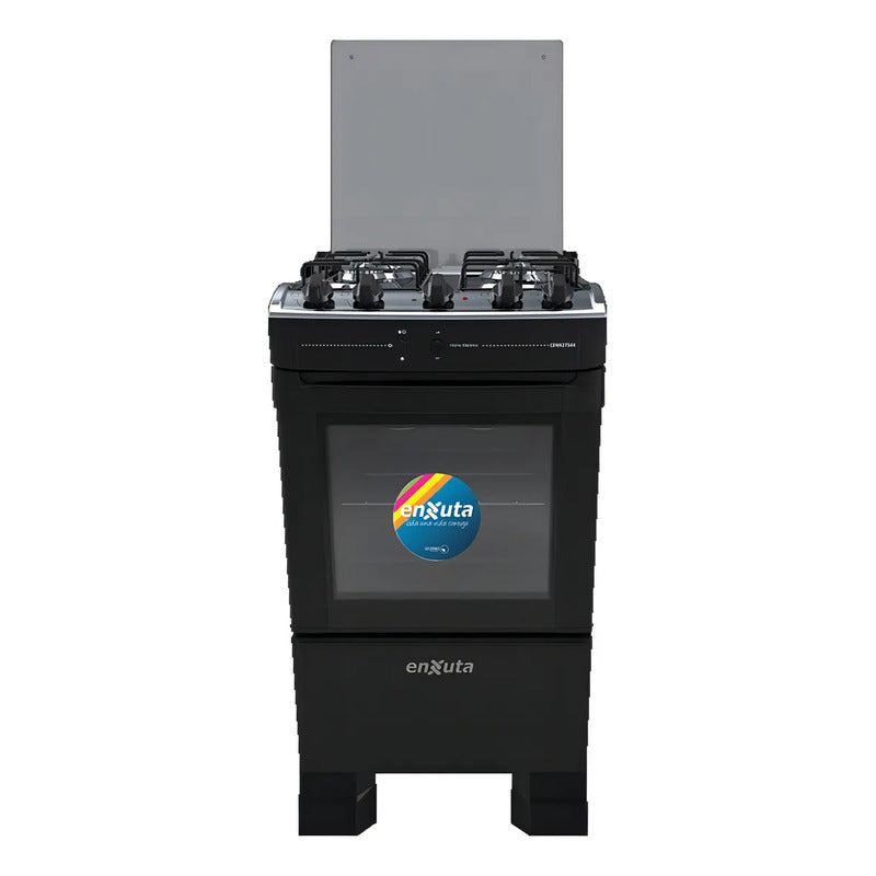 Cocina Enxuta Combinada con Horno Eléctrico 4 Hornallas