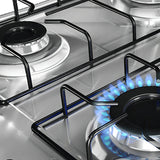 Cocina Enxuta Combinada con Horno Eléctrico 4 Hornallas