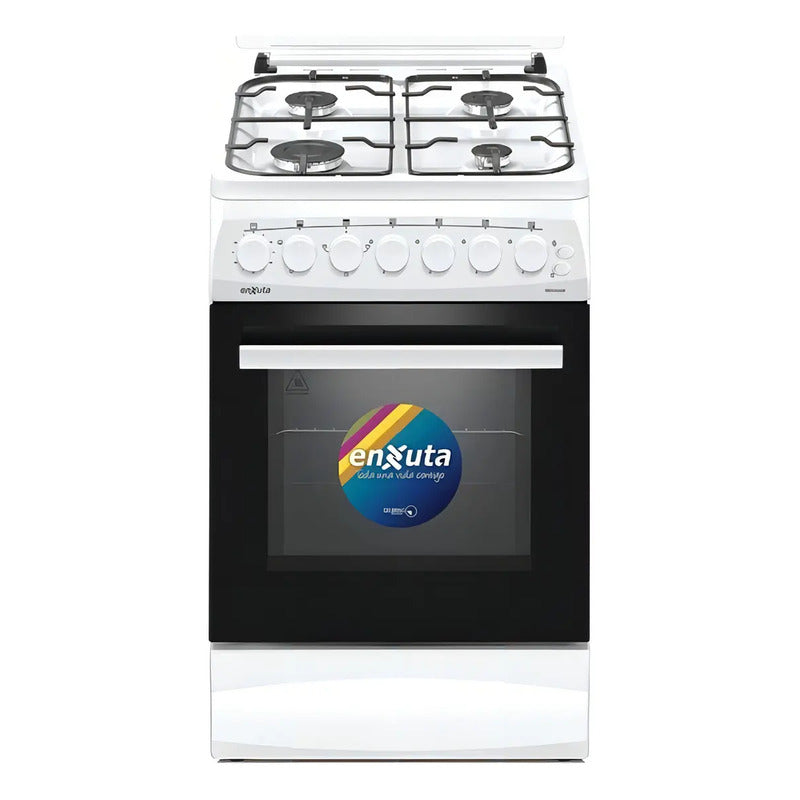 Cocina Enxuta Combinada con Horno Eléctrico 4 Hornallas