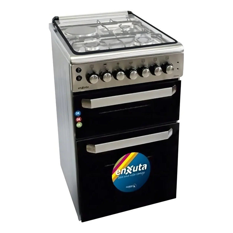 Cocina Enxuta Combinada Doble Horno 3 Hornallas + 1 Disco