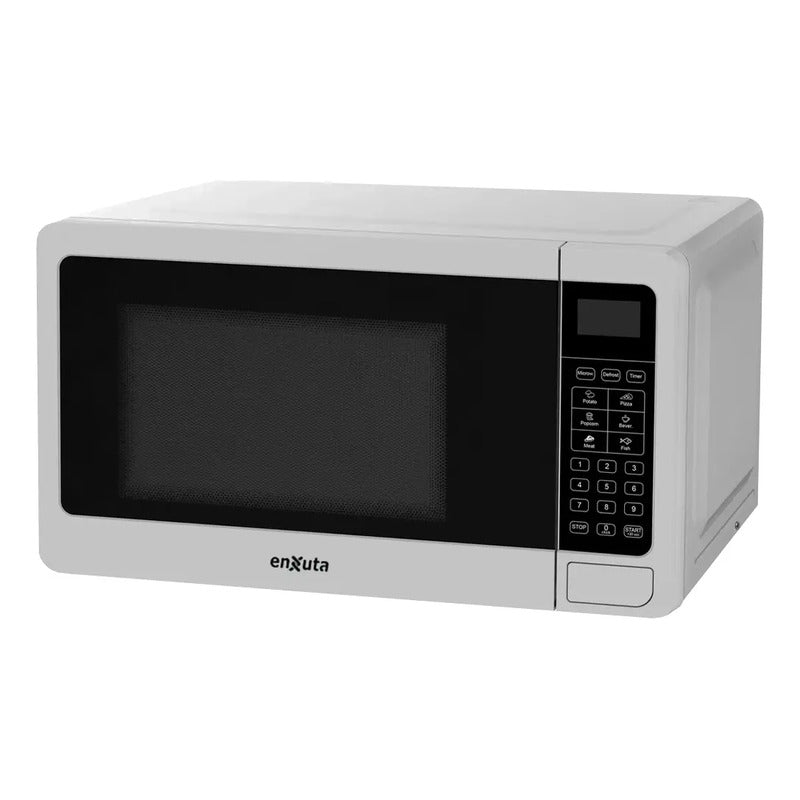 Microondas Enxuta Digital Blanco 20l 10 Niveles Con Traba Seguridad