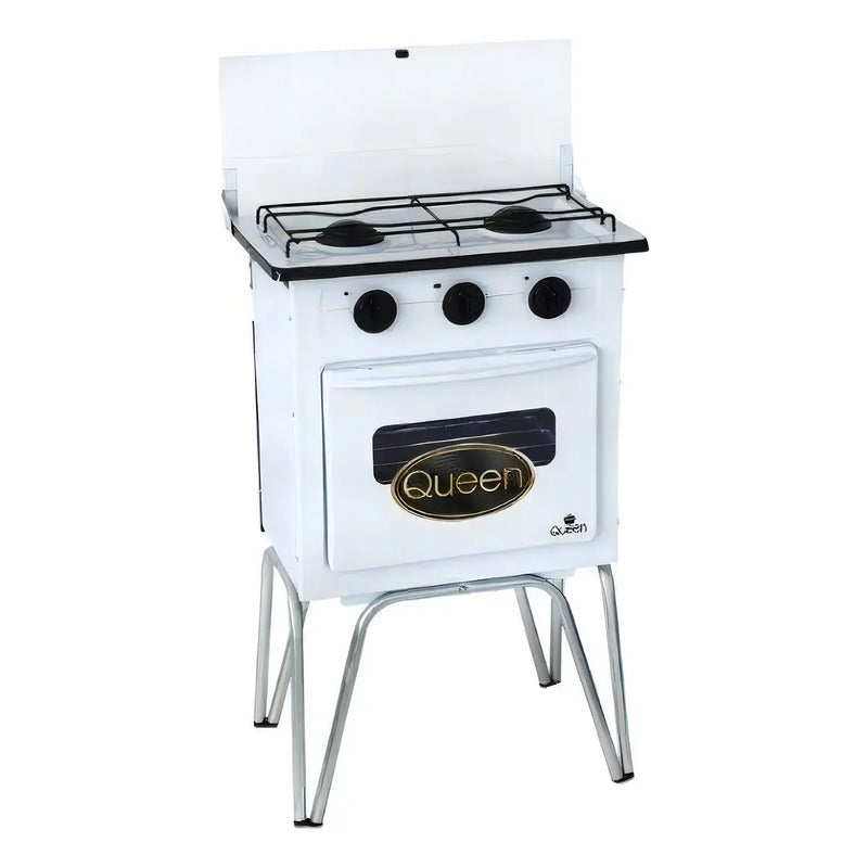 Cocina Supergas Queen 2 Hornallas Tapa Vidrio Templado Amv Color Blanco
