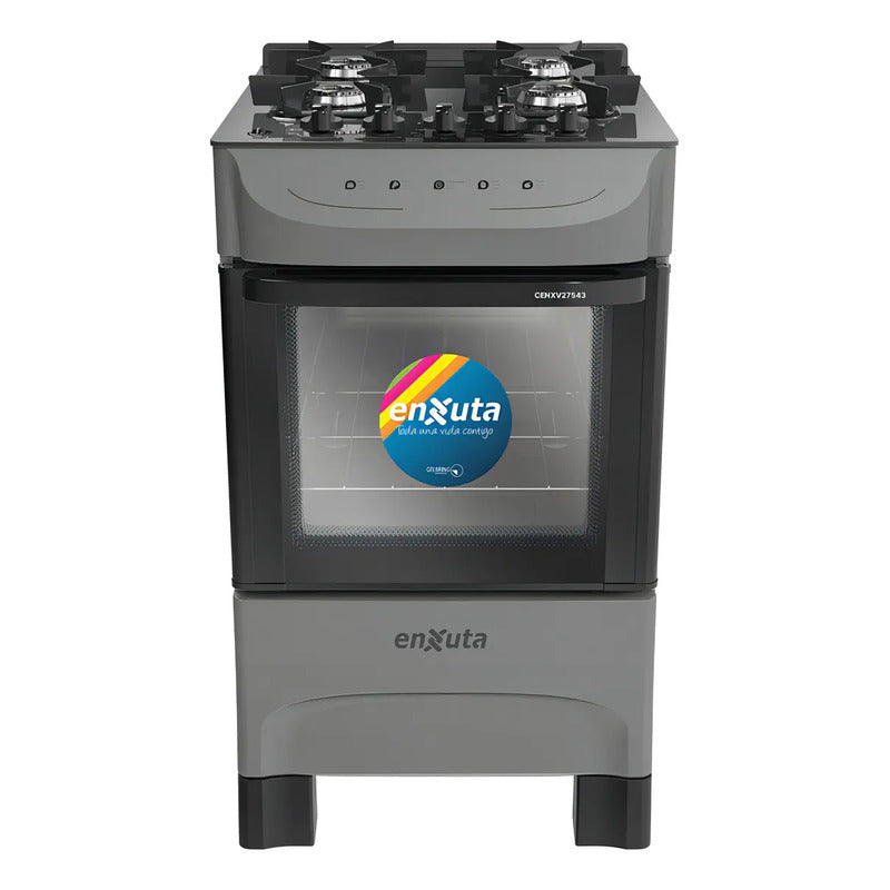 Cocina Enxuta a Gas con Encendido Electrónico 4 Hornallas