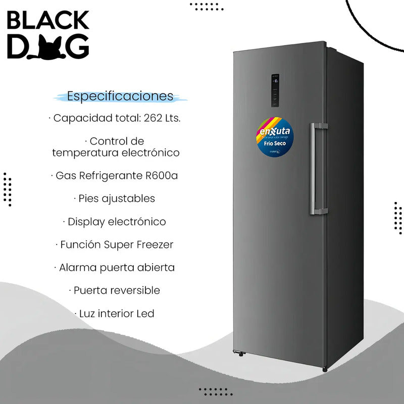 Freezer Vertical Enxuta Fvenx22262nf 262l Gris Frio Seco Eficiencia A