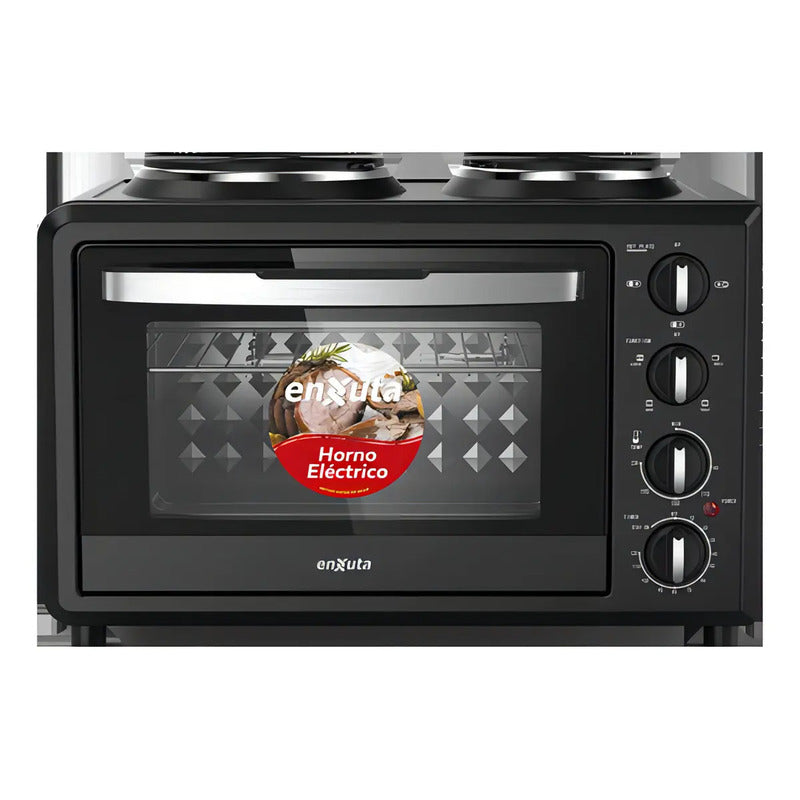 Horno Electrico Enxuta Con 2 Discos 32lts Negro