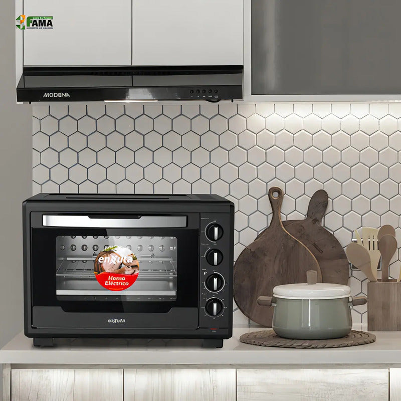 Horno Electrico Enxuta 55lts 2000w Con Accesorios Negro