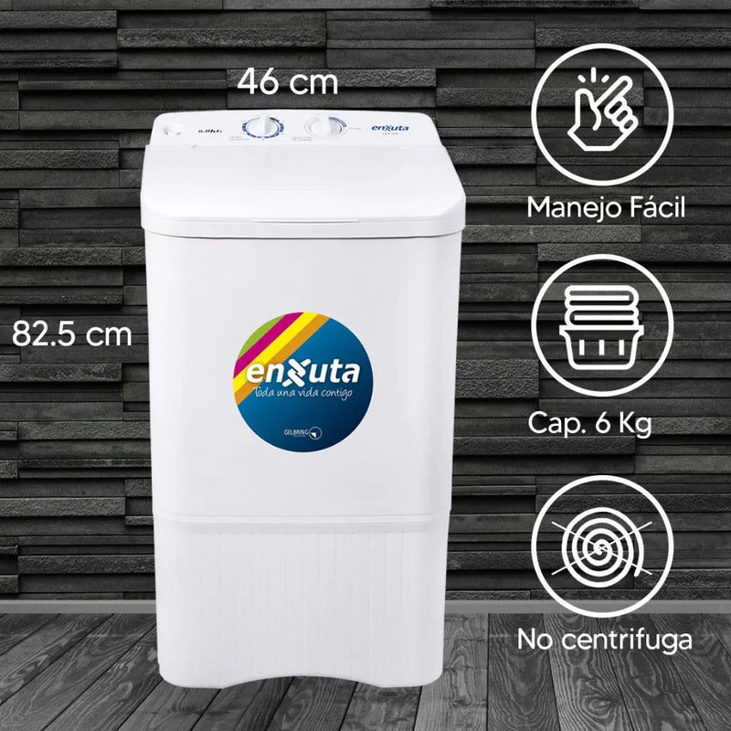 Lavarropas Enxuta Carga Superior 5.5kg Semiautomático Color Blanco
