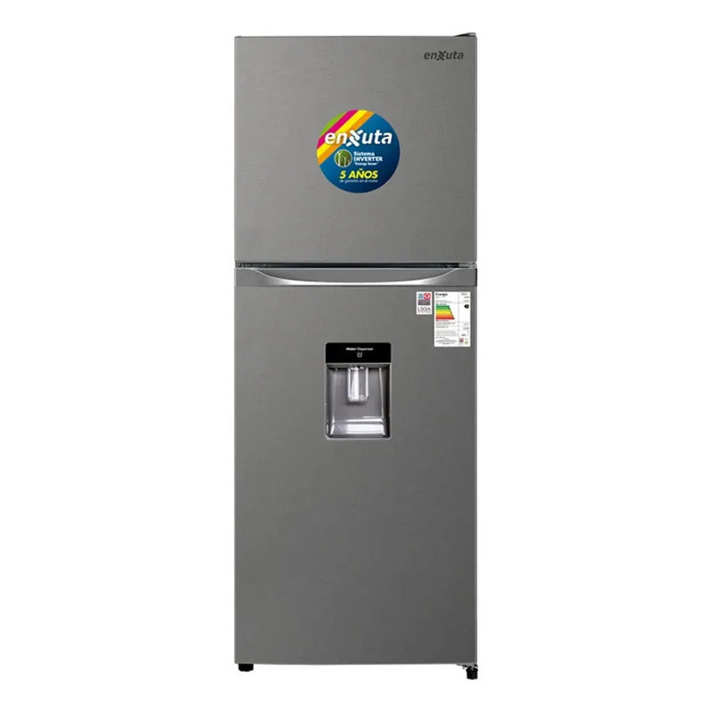 Refrigerador Enxuta Renx1200di Capacidad 199lts Frío Seco Con Dispensador Gris Oscuro
