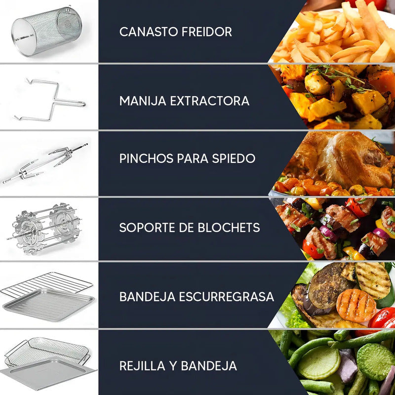 Horno De Mesa Eléctrico Enxuta Henxmf01 18l Negro