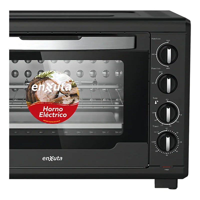 Horno Electrico Enxuta 55lts 2000w Con Accesorios Negro