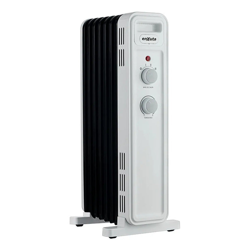 Radiador De Aceite Enxuta Raenx971 7 Elementos 1500w Con Termostato Blanco