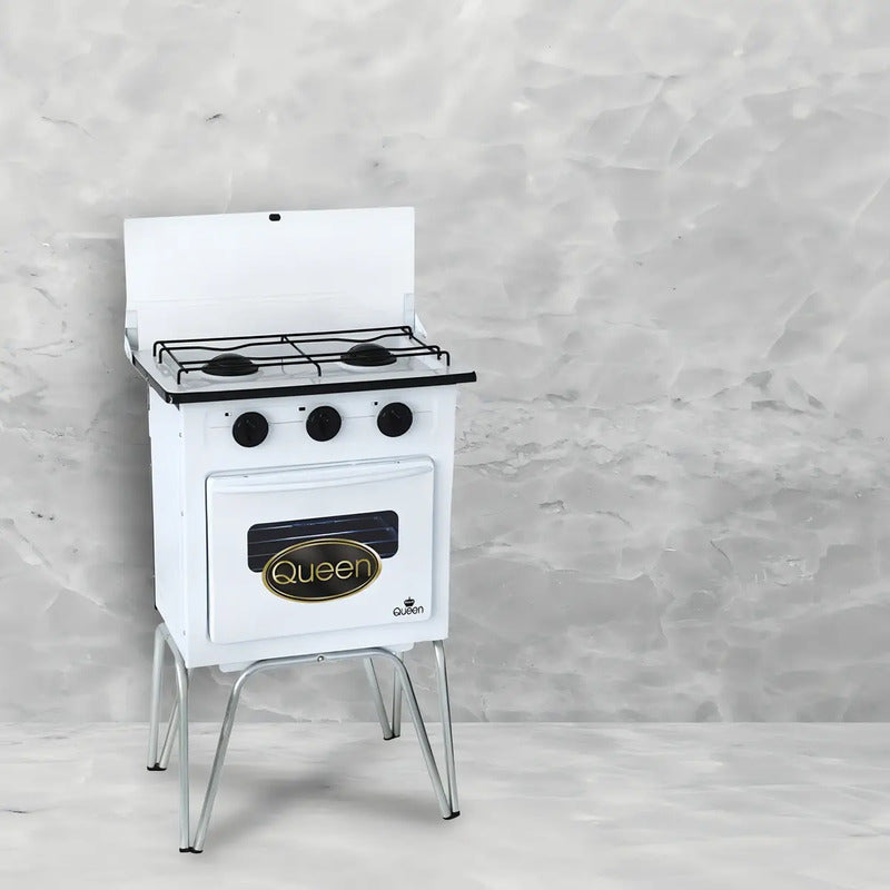 Cocina Supergas Queen 2 Hornallas Tapa Vidrio Templado Amv Color Blanco