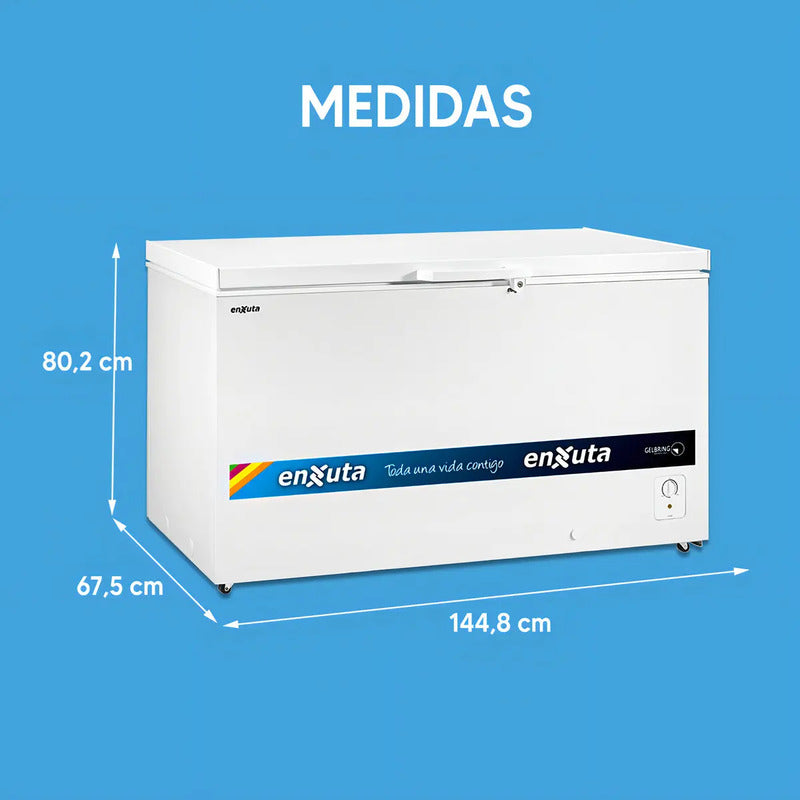 Freezer Horizontal Enxuta 420 Lts Fhenx 16420 Clase A Blanco