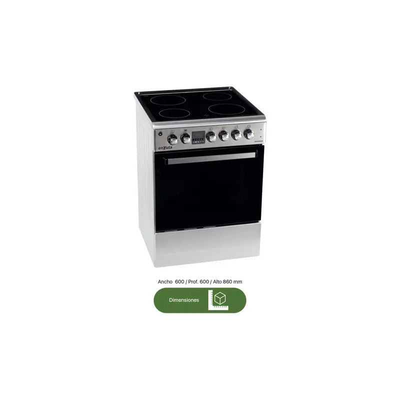 Cocina Enxuta Eléctrica Vitrocerámica 4 Zonas